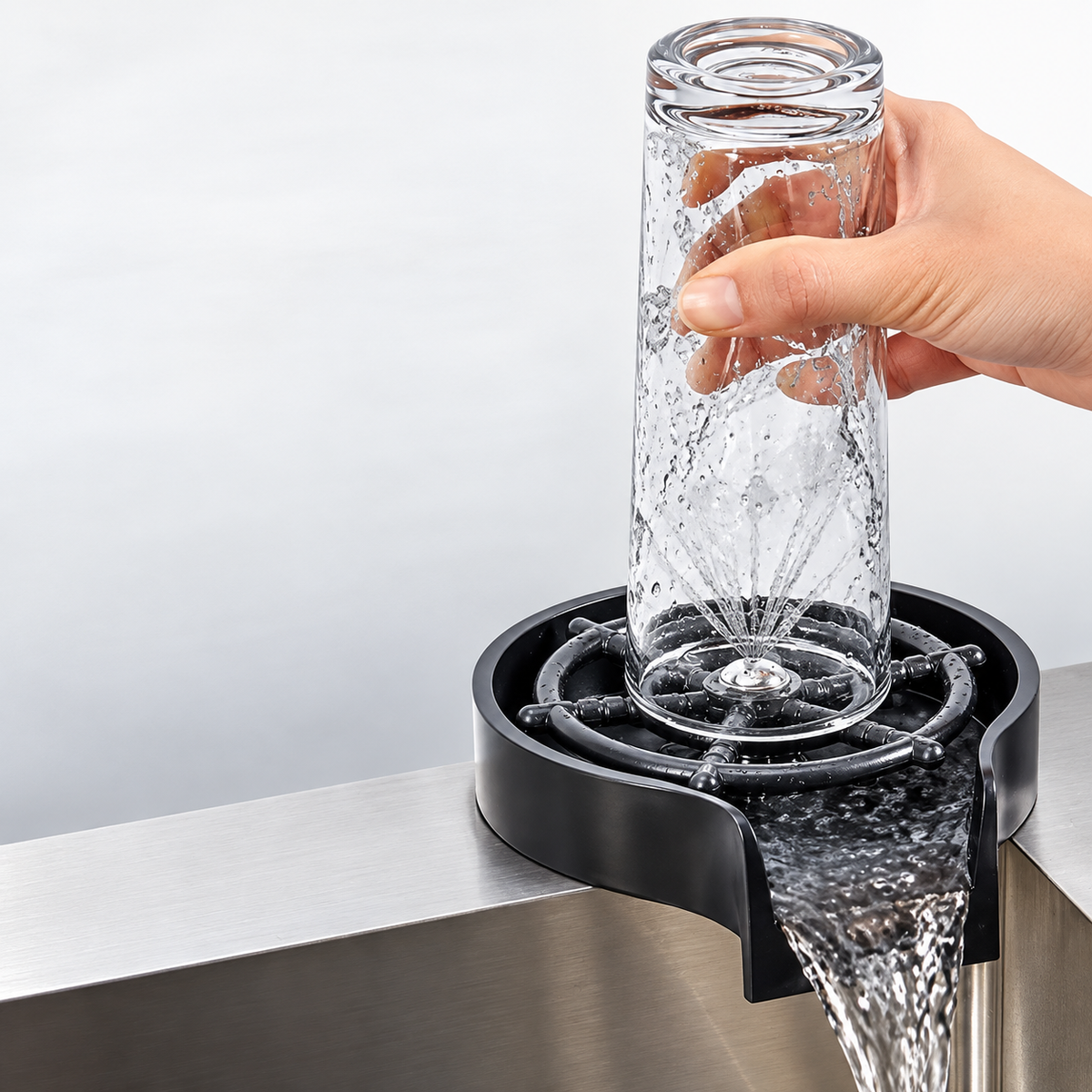 Glass Rinser for Kitchen Sink Automatic Cup Washer