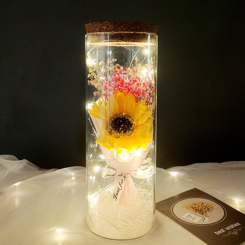 Sunflower Gypsophila Bouquet Valentines Day Gift