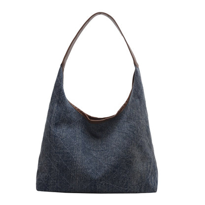 Denim Canvas Bucket Bag Fashion Large Capacity Shoulder Bags For Women Tote Handbag Female Shopping Bags