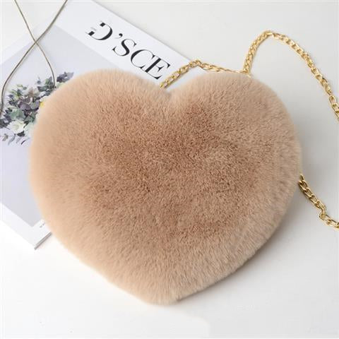 Love Bags For Women Plush Chain Shoulder Bags Valentine&