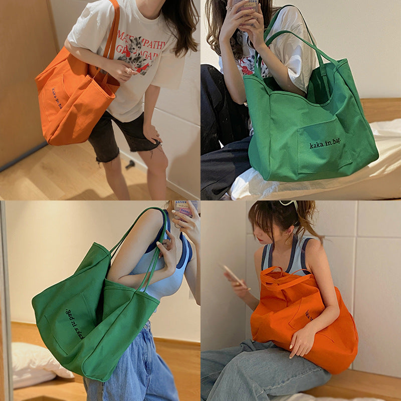 Fashion Tote Bag Versatile Ins Large Capacity Bag Shopping Bag Bag