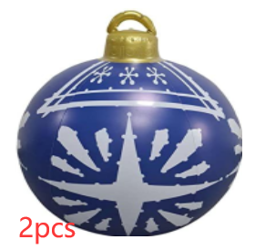 Christmas Ornament Ball Outdoor Pvc 60CM Inflatable Decorated Ball PVC Giant Big Large Balls Xmas Tree Decorations Toy Ball