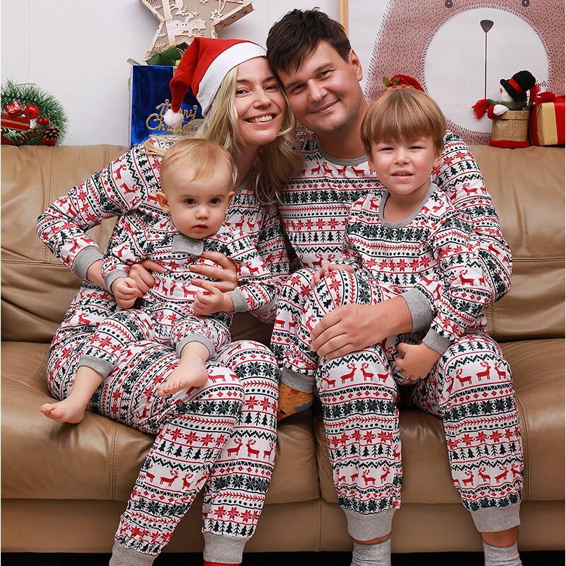 Christmas Pajamas Family Matching New Year Father Mother Kids Baby Look Clothes Set Dad Mom And Daughter Son Pyjamas Outfit