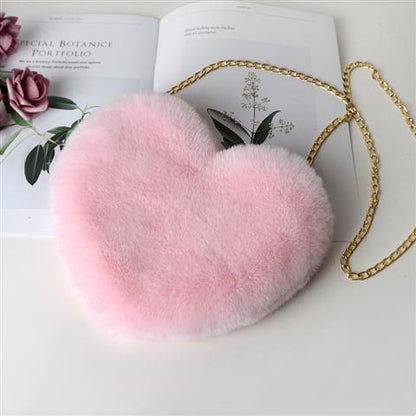 Love Bags For Women Plush Chain Shoulder Bags Valentine&