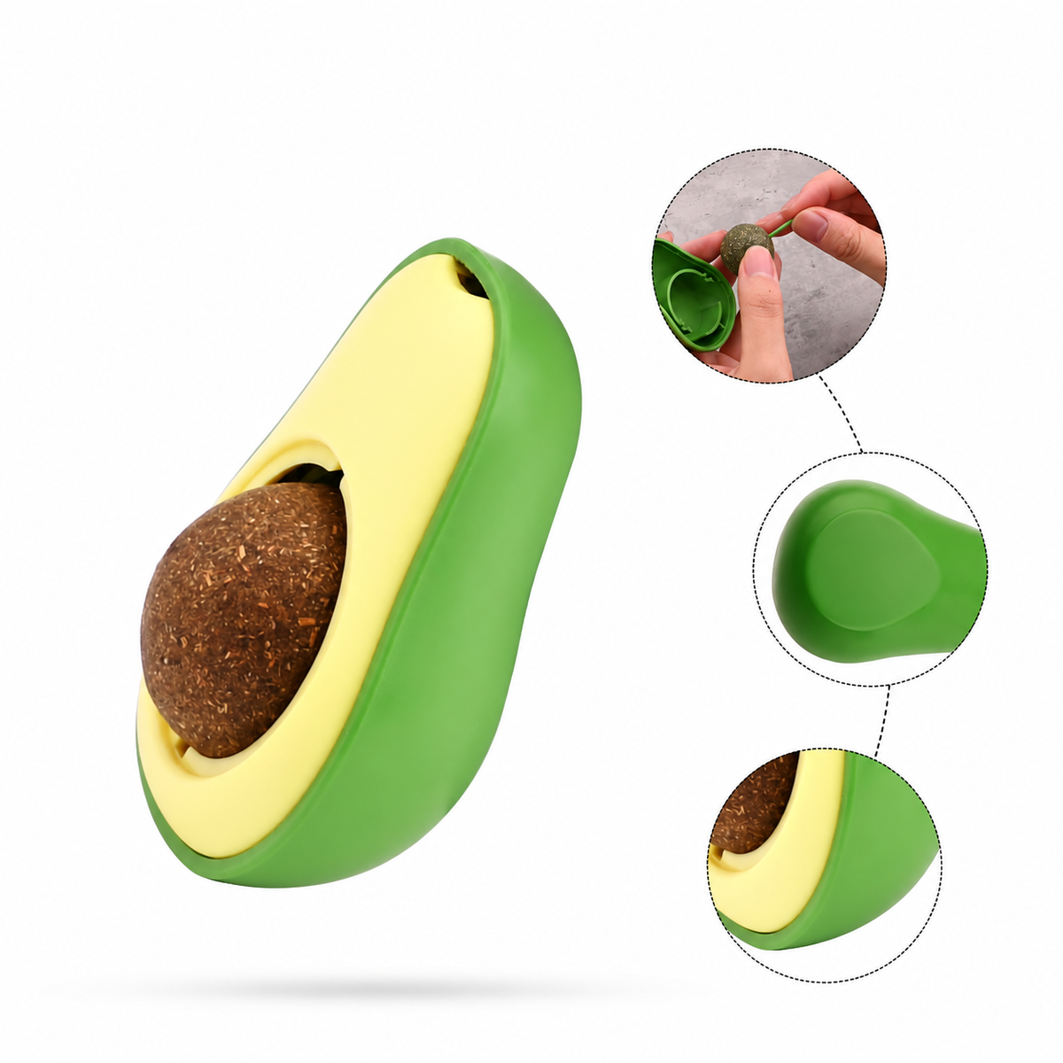 Avocado Catnip &amp; Gall Fruit Ball Toy for Cats
