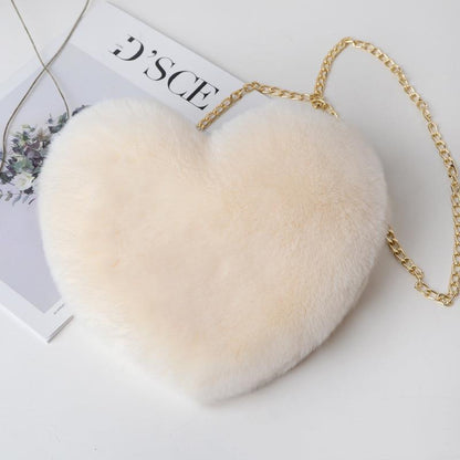 Love Bags For Women Plush Chain Shoulder Bags Valentine&