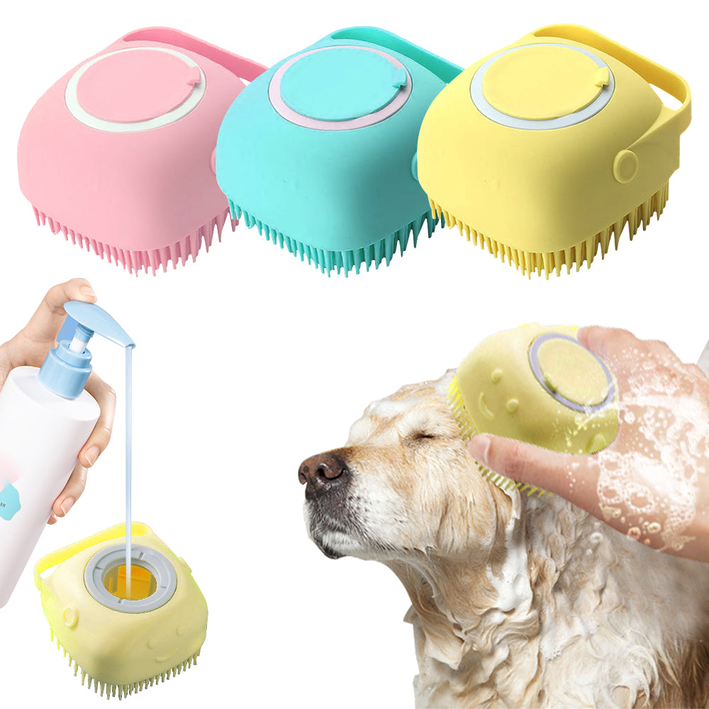 Soft Silicone Dog Massage Shampoo Brush