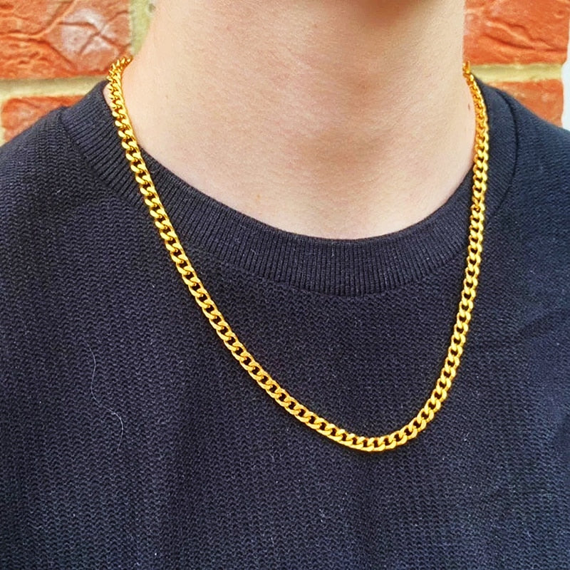 Daily Wearing Cuban Link Chain Choker