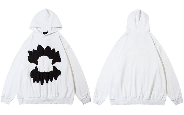 Ripped Teeth Patch Hoodies