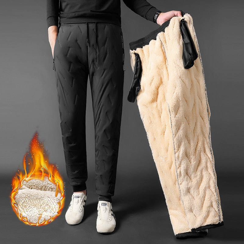 Winter Men Lambswool Sweatpants